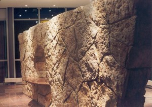 Bekleidung einer Wandscheibe Stein Jura 
